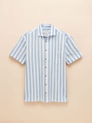 Синий/белый в полоску - С коротким рукавом - Joules Linen Blend Shirt - Image 7 of 7