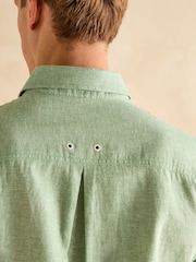 Зеленый - С длинным рукавом - Joules Linen Blend Shirt - Image 8 of 9