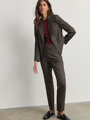 Brun - Pantalon slim ajusté à carreaux - Image 1 of 8