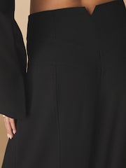 Black Tailored Crepe Super Wide Trousers - Image 5 of 8
