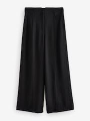 Black Tailored Crepe Super Wide Trousers - Image 6 of 8
