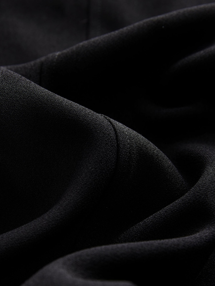Black Tailored Crepe Super Wide Trousers - Image 8 of 8