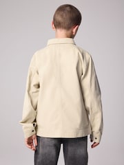 smALLSAINTS Beige Boys Shacket and T-Shirt Set - Image 2 of 10