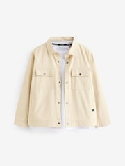 smALLSAINTS Beige Boys Shacket and T-Shirt Set - Image 5 of 10