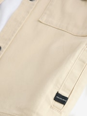 smALLSAINTS Beige Boys Shacket and T-Shirt Set - Image 7 of 10