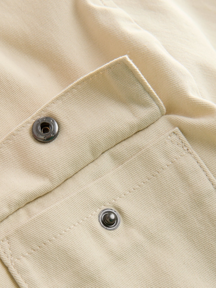smALLSAINTS Beige Boys Shacket and T-Shirt Set - Image 9 of 10