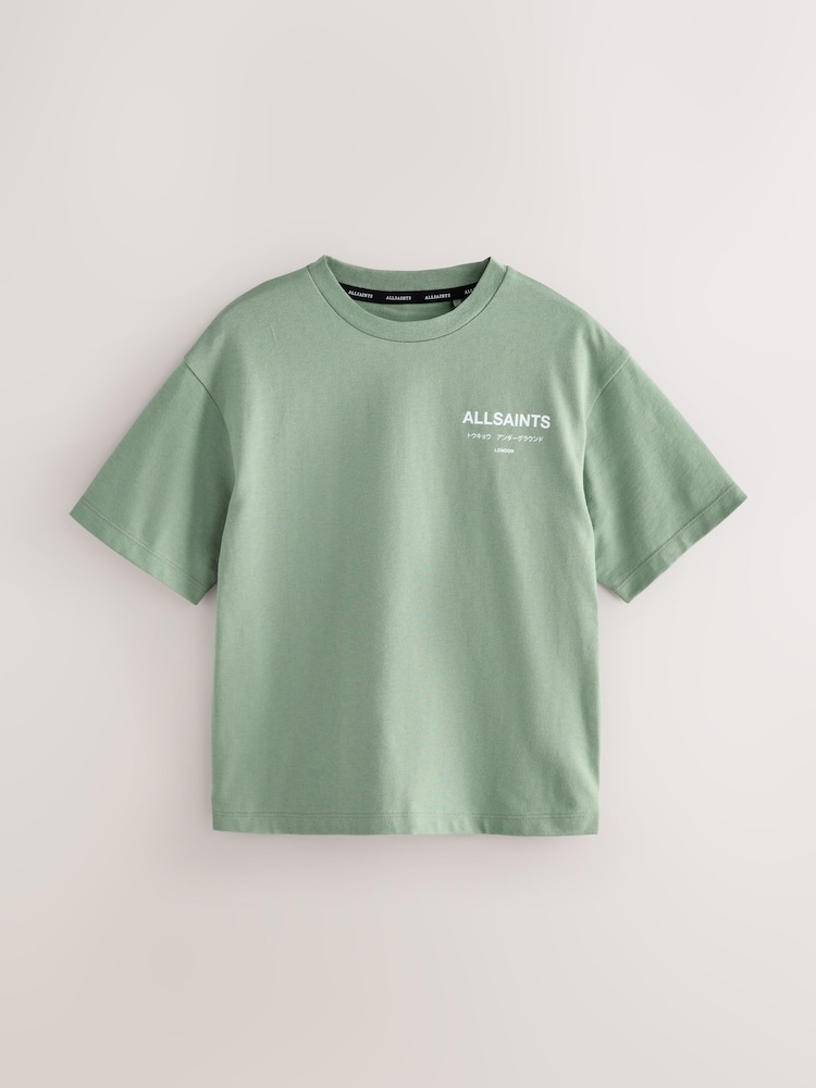 vert - smALLSAINTS Oversized Underground Crew 100% Cotton T-Shirt - Image 4 of 7