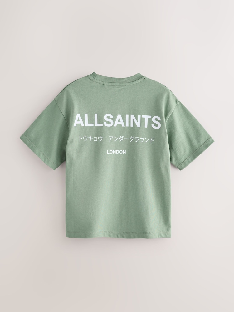 vert - smALLSAINTS Oversized Underground Crew 100% Cotton T-Shirt - Image 5 of 7