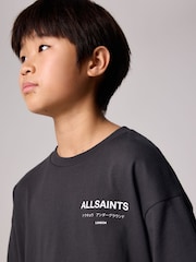 smALLSAINTS Black/Redact Oversized Underground Crew 100% Cotton T-Shirt - Image 3 of 8