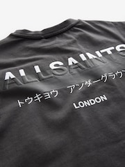 smALLSAINTS Black/Redact Oversized Underground Crew 100% Cotton T-Shirt - Image 8 of 8