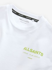 smALLSAINTS White/Lime Oversized Underground Crew 100% Cotton T-Shirt - Image 7 of 7
