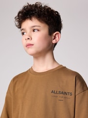 smALLSAINTS Brown Oversized Underground Crew 100% Cotton T-Shirt - Image 3 of 7