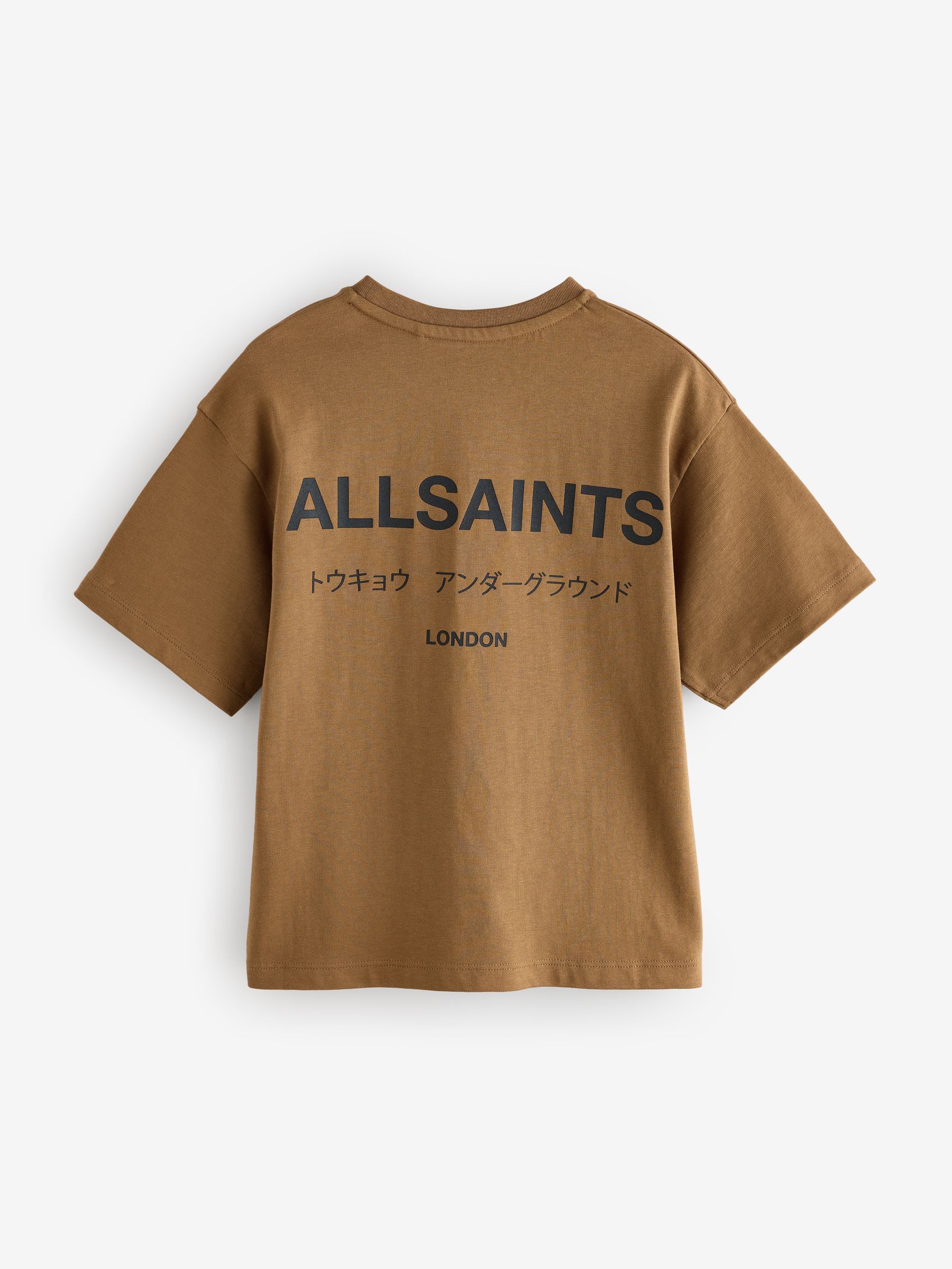 Buy smALLSAINTS Brown Oversized Underground Crew Cotton T-Shirt