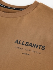 smALLSAINTS Brown Oversized Underground Crew 100% Cotton T-Shirt - Image 6 of 7