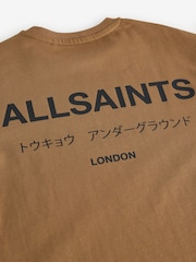smALLSAINTS Brown Oversized Underground Crew 100% Cotton T-Shirt - Image 7 of 7