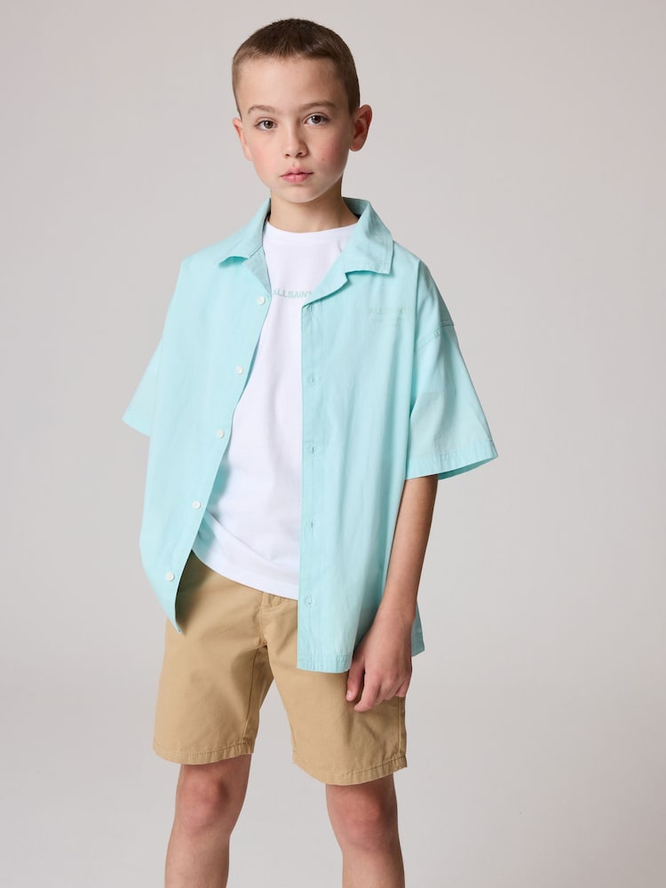 smALLSAINTS Light Teal Underground Boys Shirt and T-Shirt Set - Image 1 of 10