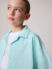 smALLSAINTS Light Teal Underground Boys Shirt and T-Shirt Set - Image 3 of 10