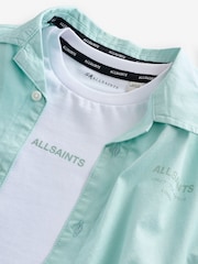 smALLSAINTS Light Teal Underground Boys Shirt and T-Shirt Set - Image 8 of 10