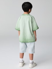 أخضر - smALLSAINTS Oversized Pocket Washed Crew T-Shirt - صورة 2 من 7