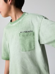 أخضر - smALLSAINTS Oversized Pocket Washed Crew T-Shirt - صورة 3 من 7