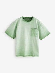 أخضر - smALLSAINTS Oversized Pocket Washed Crew T-Shirt - صورة 4 من 7