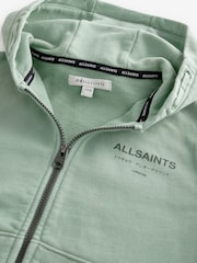 smALLSAINTS Green Oversized Underground Zip 100% Cotton Hoodie - Image 7 of 7