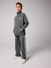 smALLSAINTS Charcoal Grey Tierra Logo Wide Leg 100% Cotton Joggers - Image 6 of 9