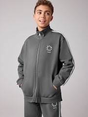 smALLSAINTS Tierra Logo Funnel Neck Zip Through Jacket - Image 1 of 8