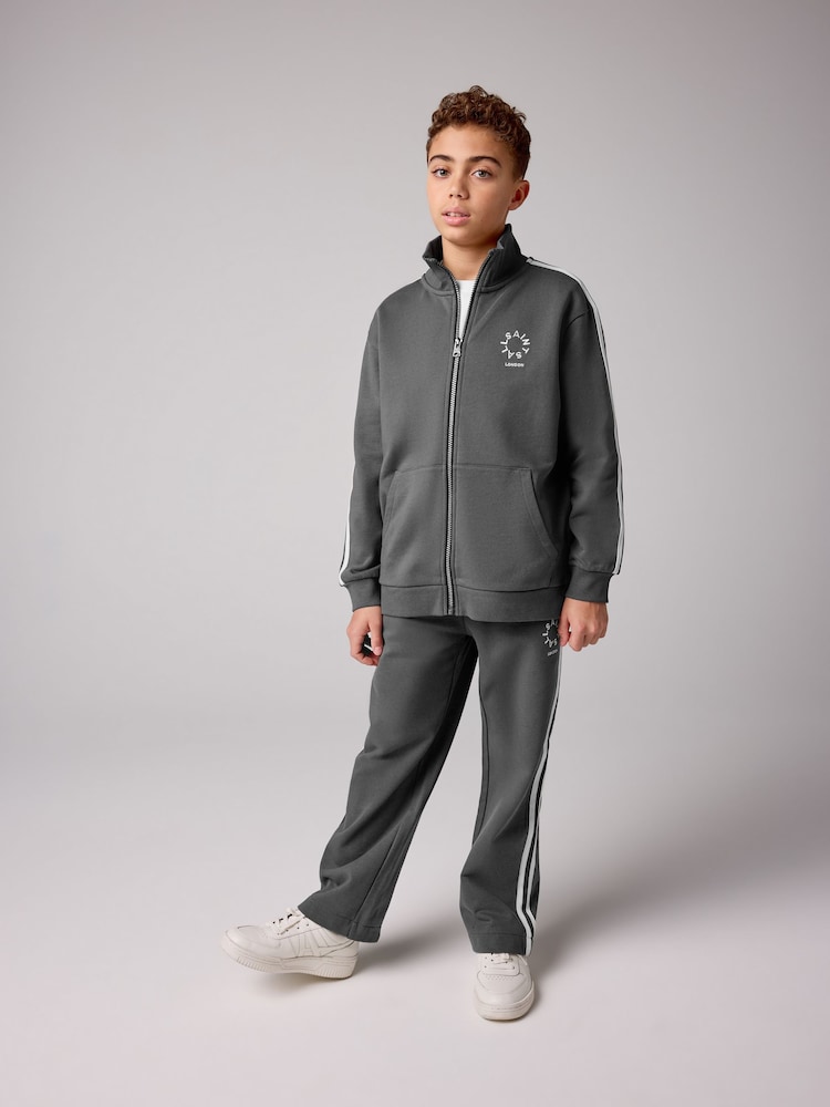 smALLSAINTS Tierra Logo Funnel Neck Zip Through Jacket - Image 4 of 8