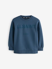 smALLSAINTS Navy Oversized Biggy Logo Crew Sweatshirt - Image 6 of 8