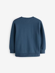 smALLSAINTS Navy Oversized Biggy Logo Crew Sweatshirt - Image 7 of 8
