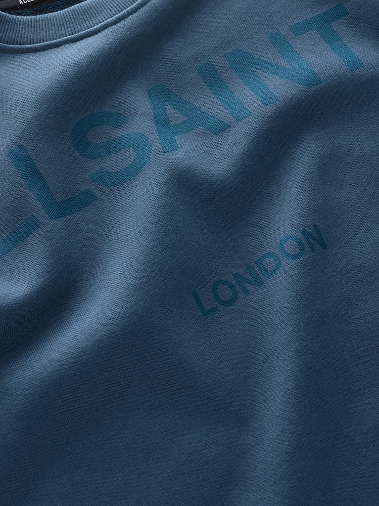 smALLSAINTS Navy Oversized Biggy Logo Crew Sweatshirt - Image 8 of 8