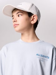 smALLSAINTS Light Blue Oversized Underground Crew 100% Cotton T-Shirt - Image 3 of 8