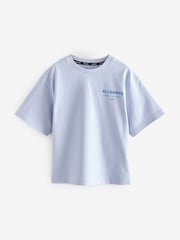 smALLSAINTS Light Blue Oversized Underground Crew 100% Cotton T-Shirt - Image 5 of 8