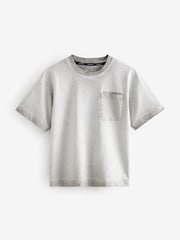 smALLSAINTS Grey Oversized Pocket Washed Crew T-Shirt - Image 5 of 8