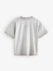 smALLSAINTS Grey Oversized Pocket Washed Crew T-Shirt - Image 6 of 8