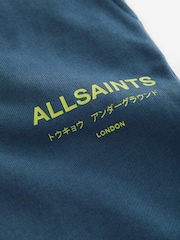 smALLSAINTS Navy/Lime Underground Sweat Shorts - Image 10 of 11