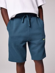 smALLSAINTS Navy/Lime Underground Sweat Shorts - Image 3 of 11