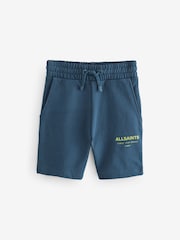 smALLSAINTS Navy/Lime Underground Sweat Shorts - Image 7 of 11