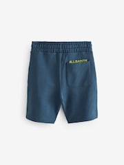 smALLSAINTS Navy/Lime Underground Sweat Shorts - Image 8 of 11