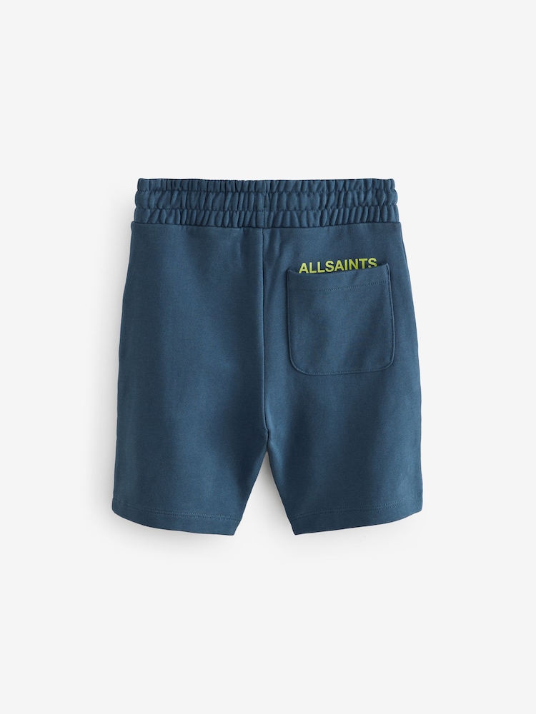 smALLSAINTS Navy/Lime Underground Sweat Shorts - Image 8 of 11
