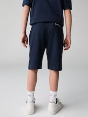 smALLSAINTS Navy Boys Underground 100% Cotton Polo Shirt and Sweat Shorts Set - Image 4 of 6