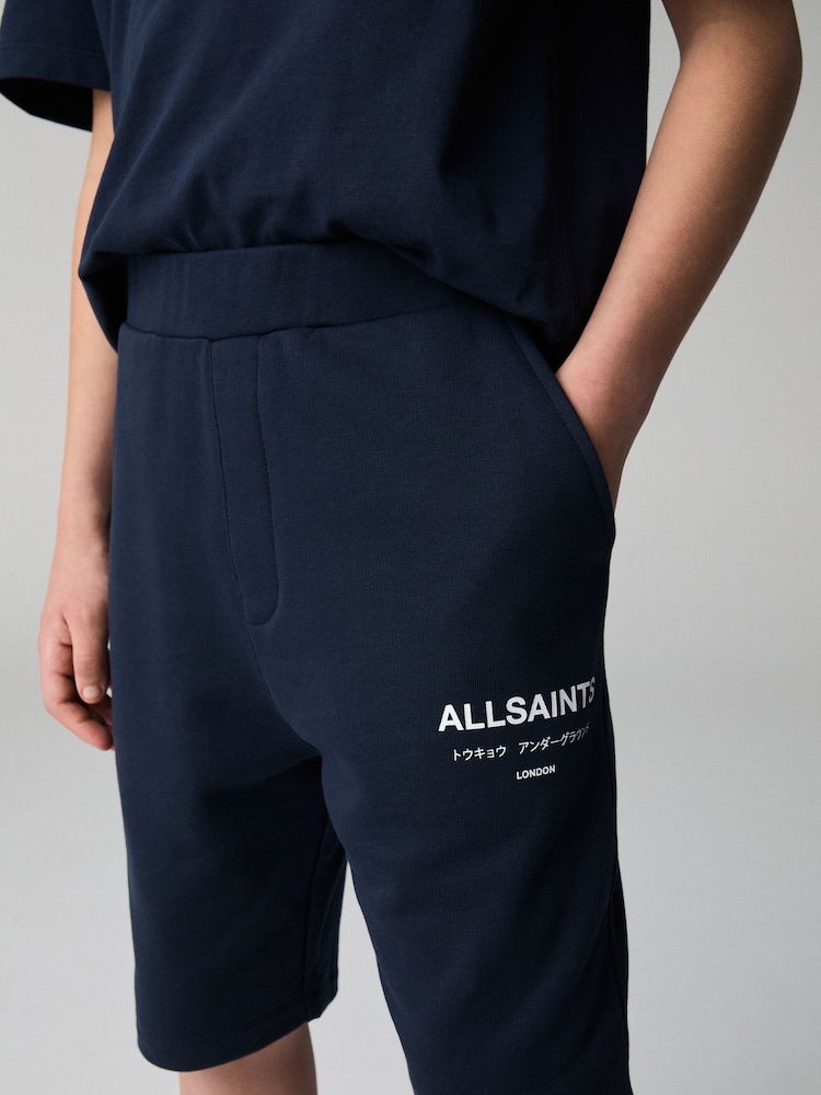 smALLSAINTS Navy Boys Underground 100% Cotton Polo Shirt and Sweat Shorts Set - Image 6 of 6
