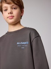 smALLSAINTS Black Oversized Underground Sweatshirt and Cargo Short Boys Set - Image 5 of 11