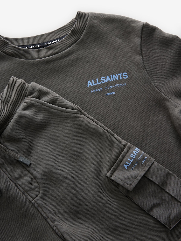 smALLSAINTS Black Oversized Underground Sweatshirt and Cargo Short Boys Set - Image 9 of 9