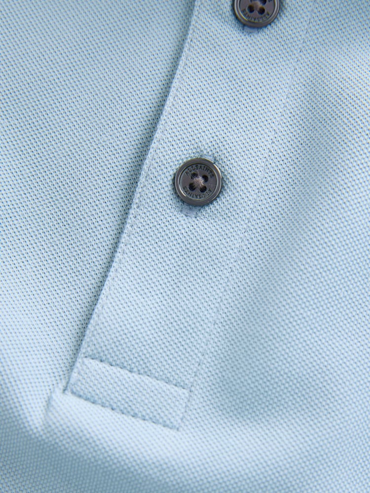 smALLSAINTS Light Blue Boys 100% Cotton Short Sleeve Polo Shirt - Image 7 of 7