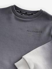 Negru/Alb - Hanorac smALLSAINTS Underground supradimensionat cu guler rotund - Imaginea 8 din 9