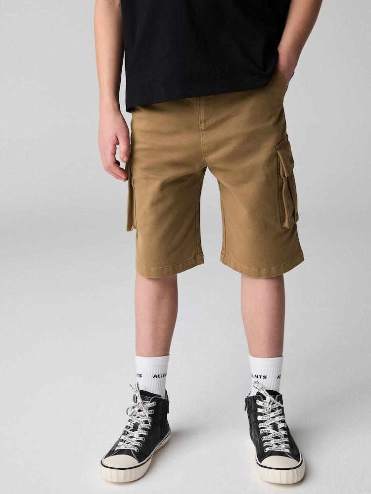 smALLSAINTS Tan Brown Cargo Shorts - Image 1 of 9 smALLSAINTS Tan Brown Cargo Shorts - Image 1 of 9