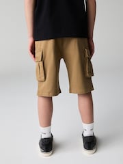 smALLSAINTS Tan Brown Boys Cargo Shorts - Image 2 of 9