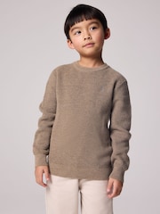 smALLSAINTS Sand Boys Waffle Knitted Jumper - Image 1 of 6